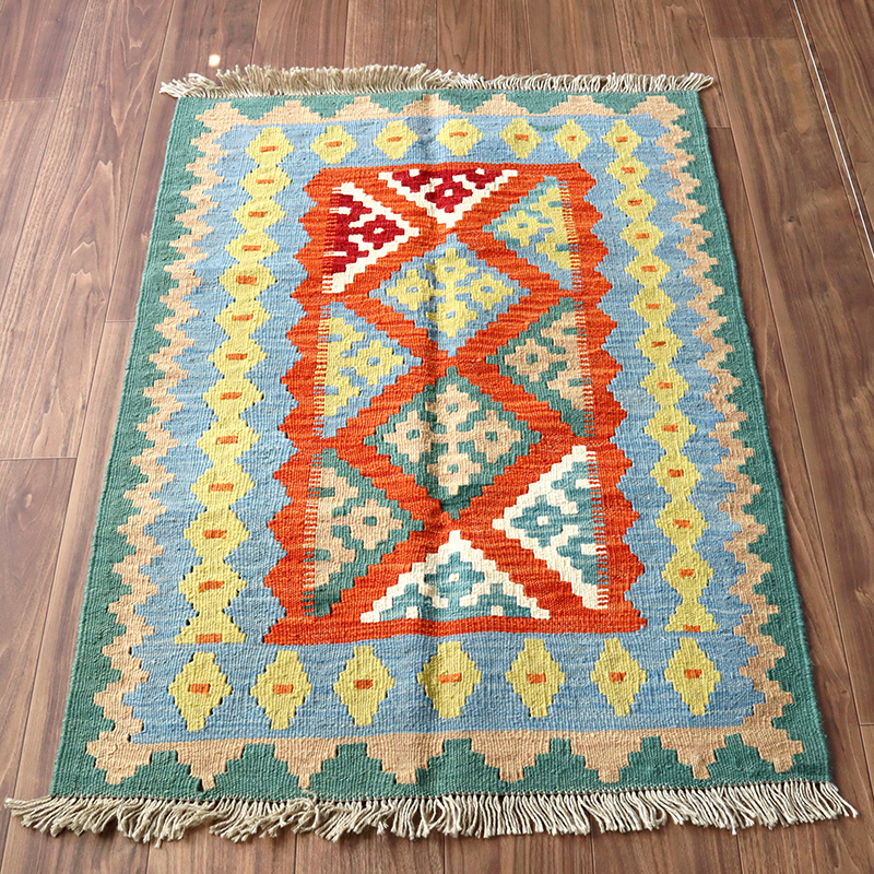 イラン手織りキリム カシュカイキリム116×82cm アクセントラグサイズ