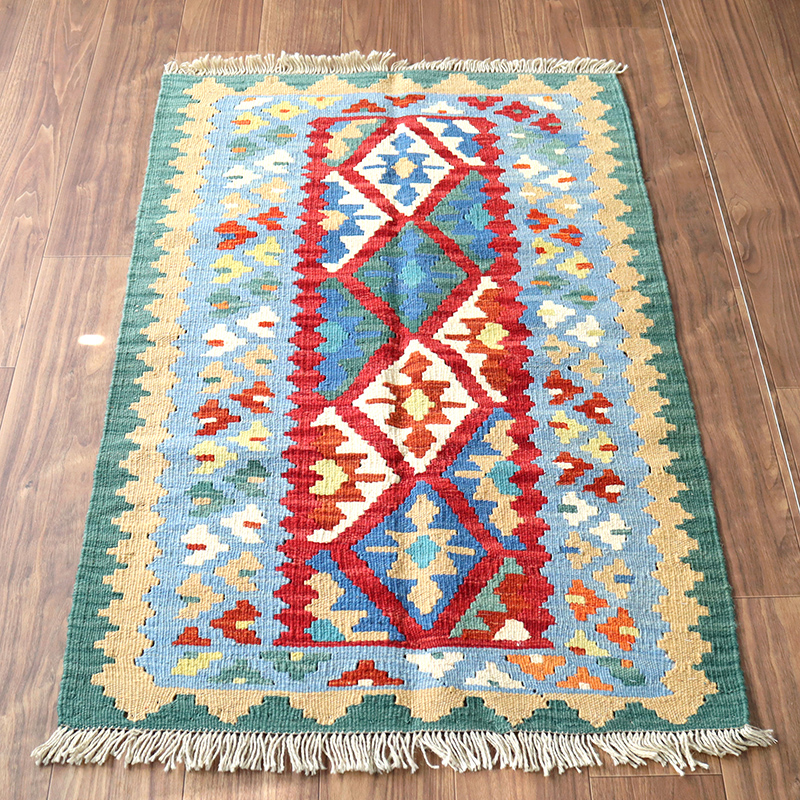 イラン手織りキリム カシュカイキリム127×81cm アクセントラグサイズ