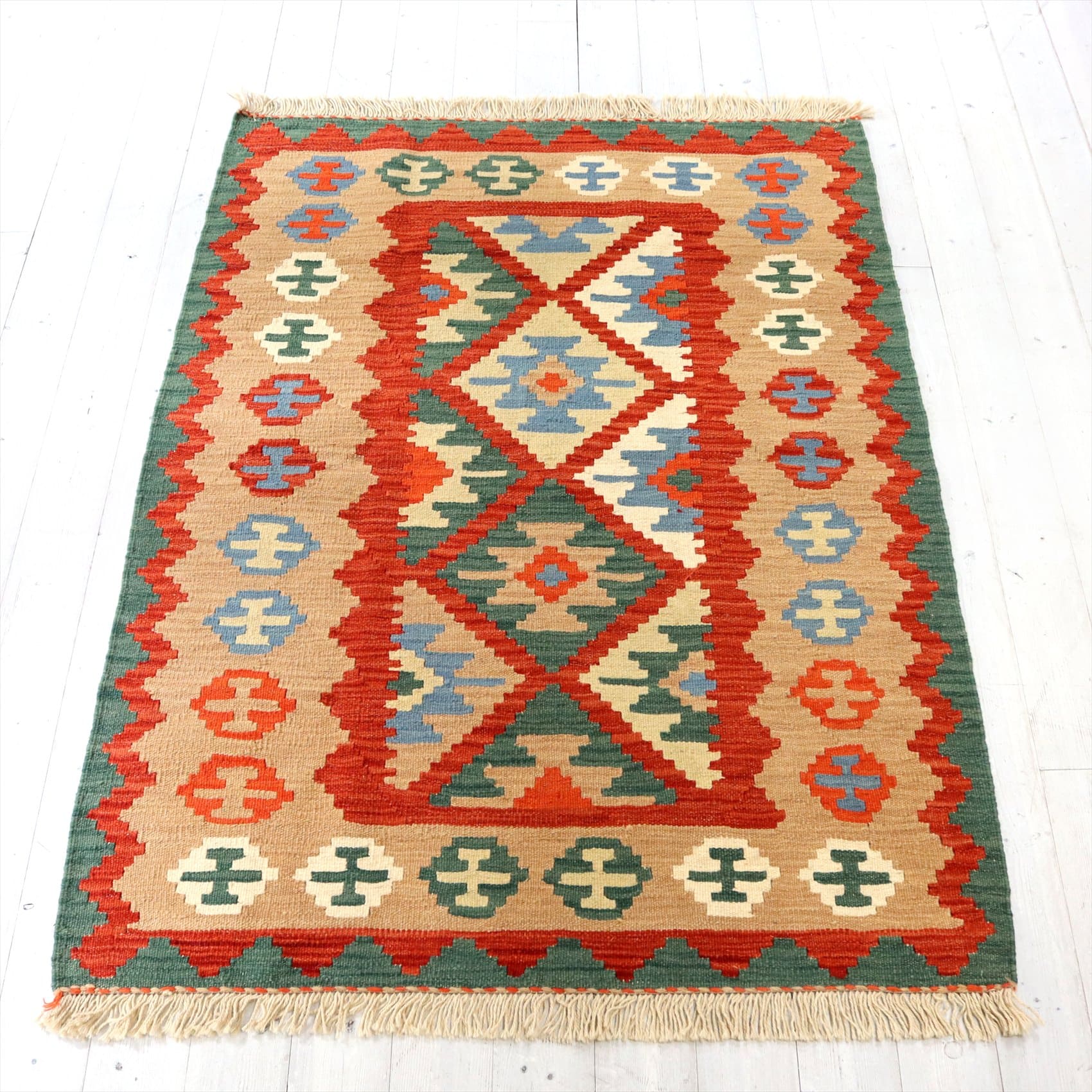 イラン手織りキリム カシュカイキリム154×112cm センターラグサイズ