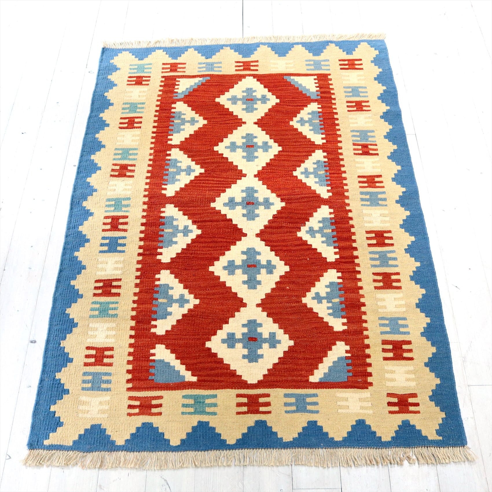 イラン手織りキリム カシュカイキリム154×104cm センターラグサイズ