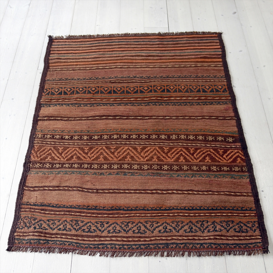 オールドキリム・バルーチ 110×78cm ボーダーデザイン