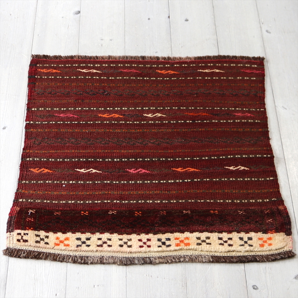 オールドキリム・バルーチ54×54cm ホルジン/スザンニ織り＆絨毯