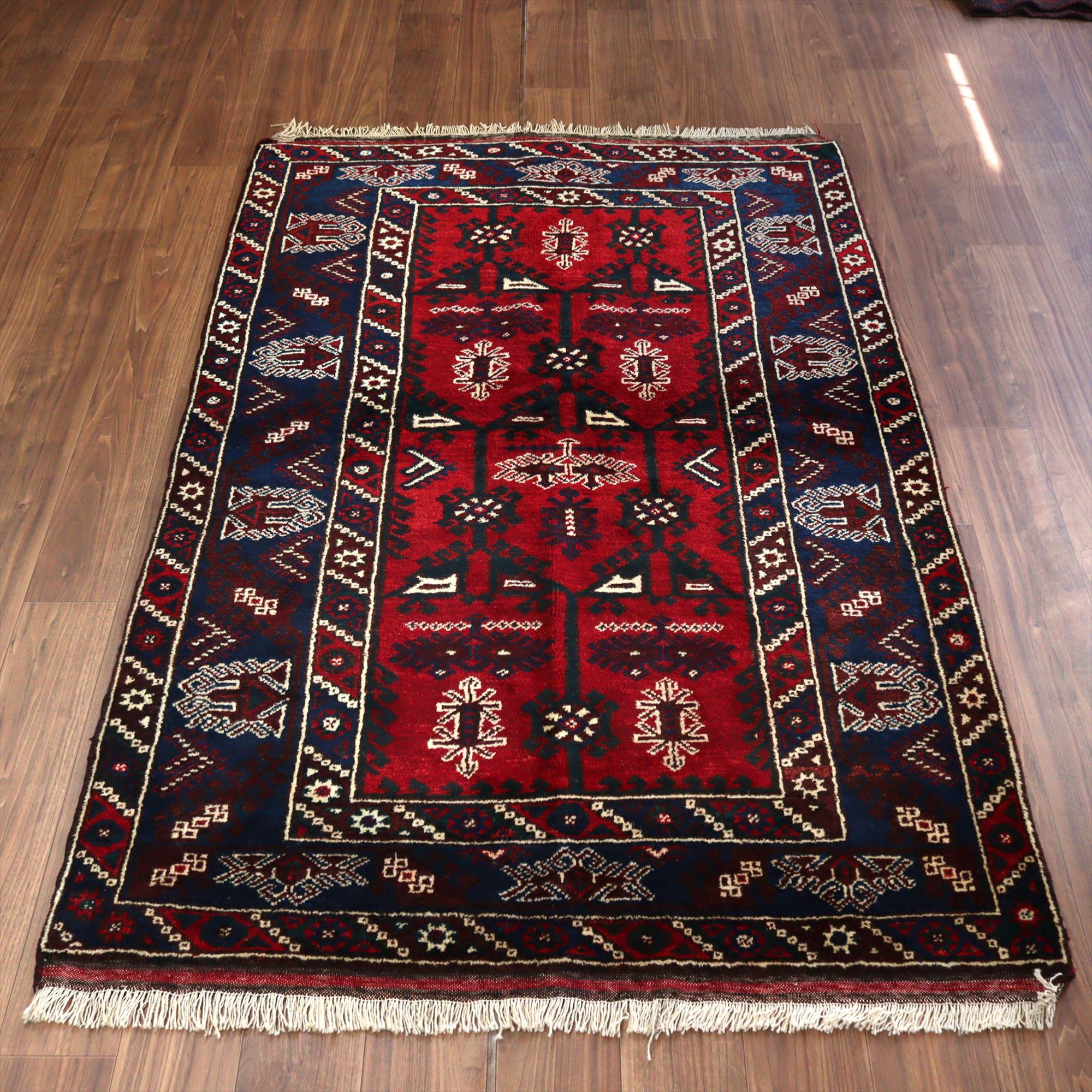 トルコ伝統の手織りラグ・ドゥシュメアルトゥ　D  emealt 　/オールドカーペット /カリヨラサイズ・生命の樹とエリベリンデ