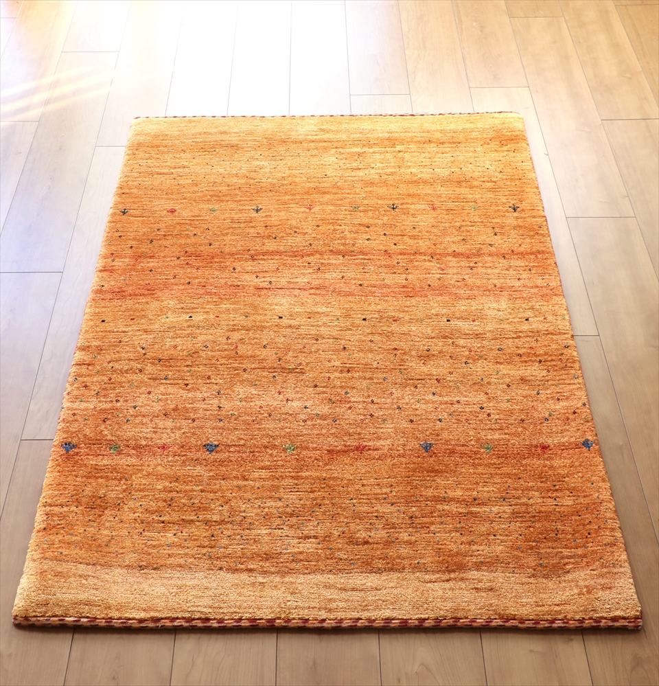 ギャッベ　Gabbeh　ロリアタシュ138×90cm マスタードイエロー