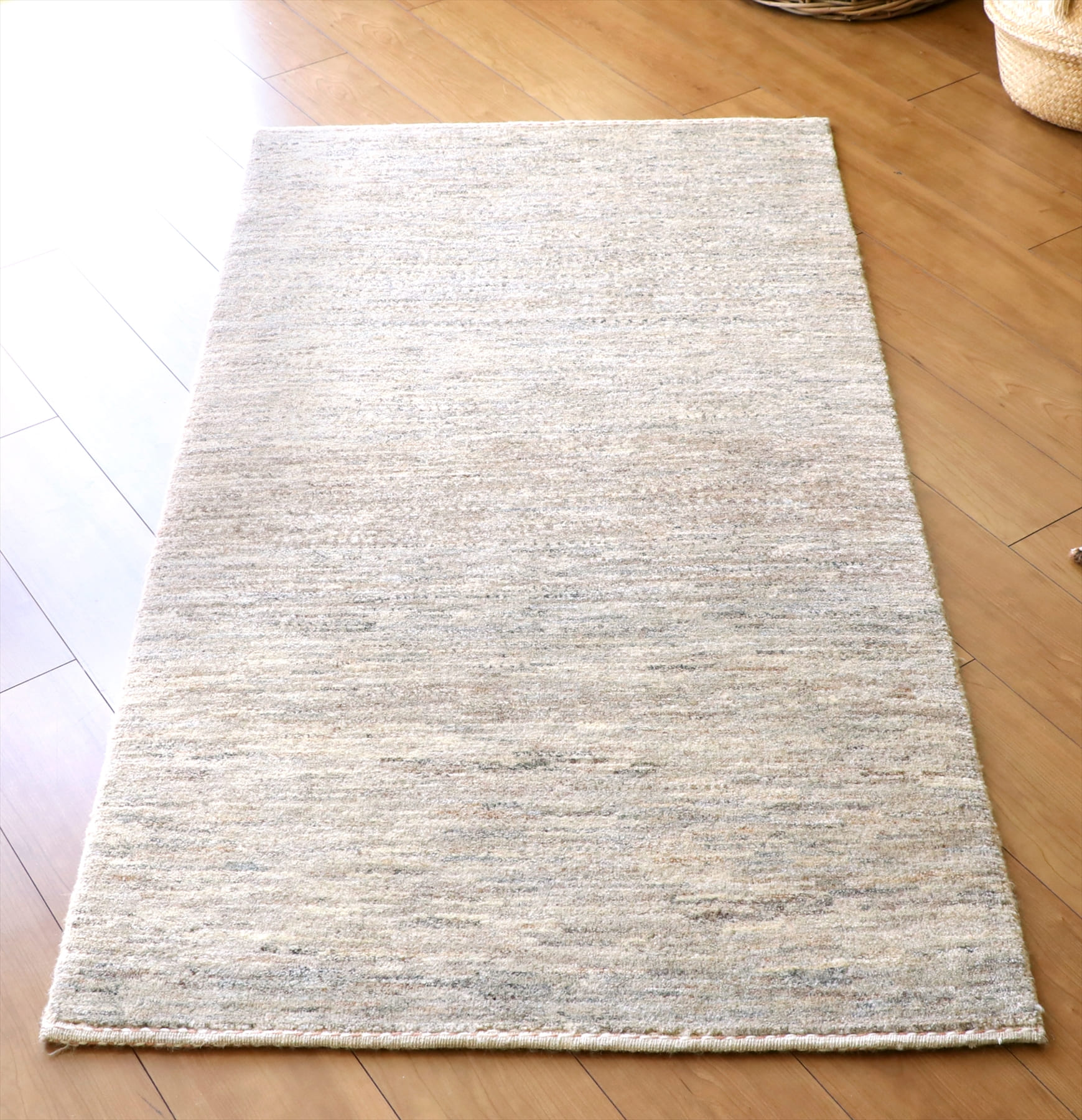 ギャッベ イラン直輸入 バナフシェ アクセントラグサイズ ナチュラルアイボリー/グラデーション