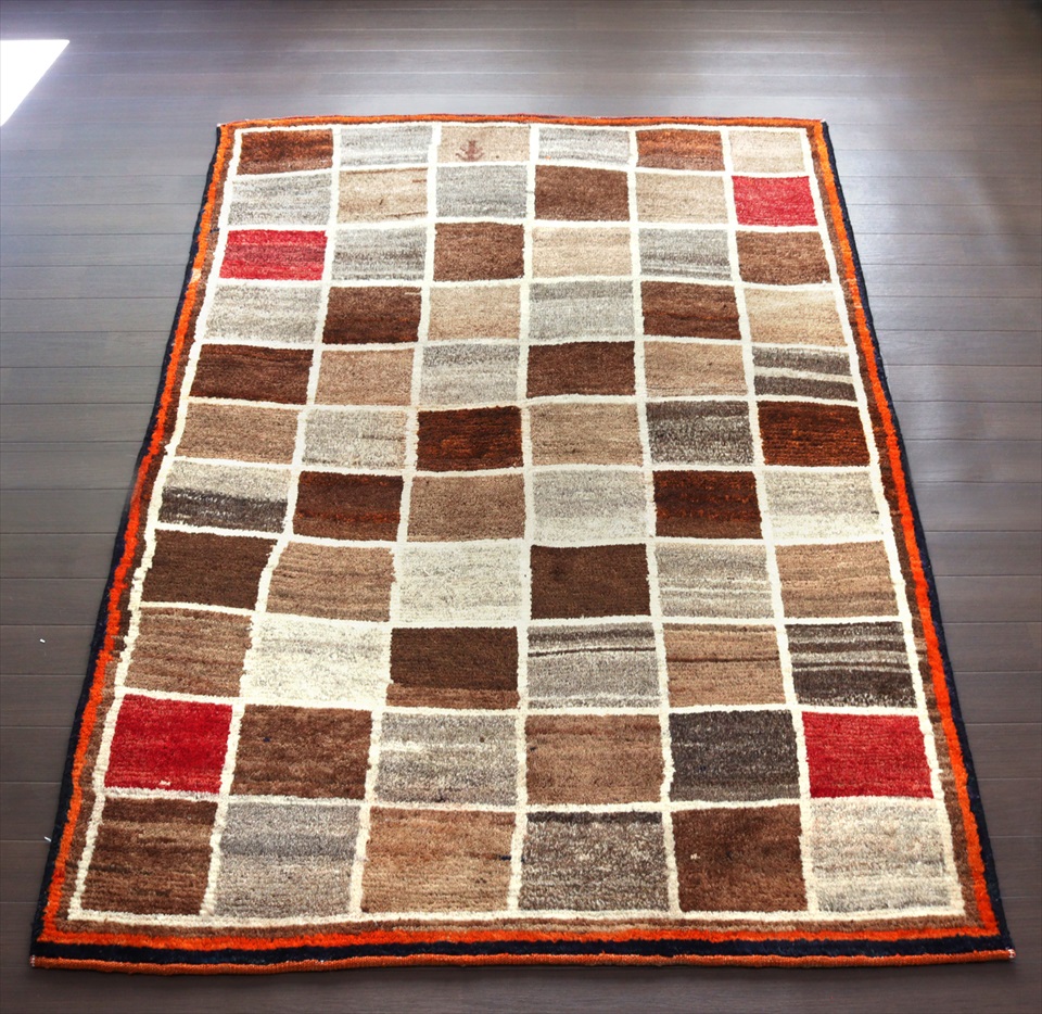 オールドギャッベ183×120cm タイルデザイン　Old Gabbeh