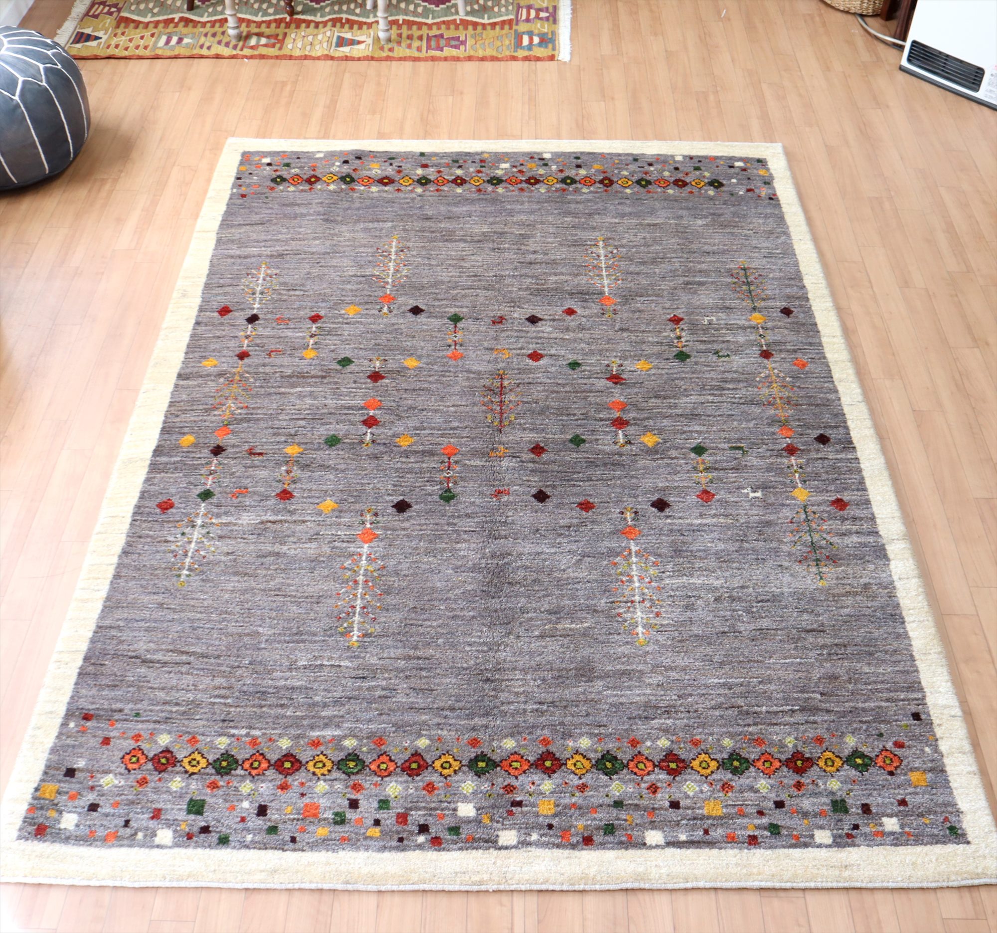 ギャッベ　アマレ Amaleh245×175cm ダイヤモチーフと生命の樹