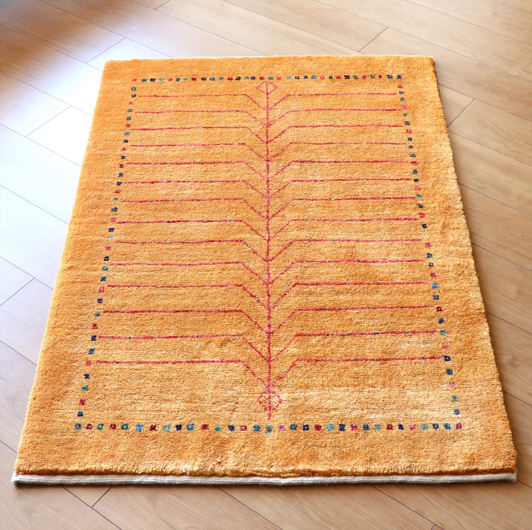 ギャッベ・ノマド　Gabbeh Nomad116×82cm イエロー　生命の樹