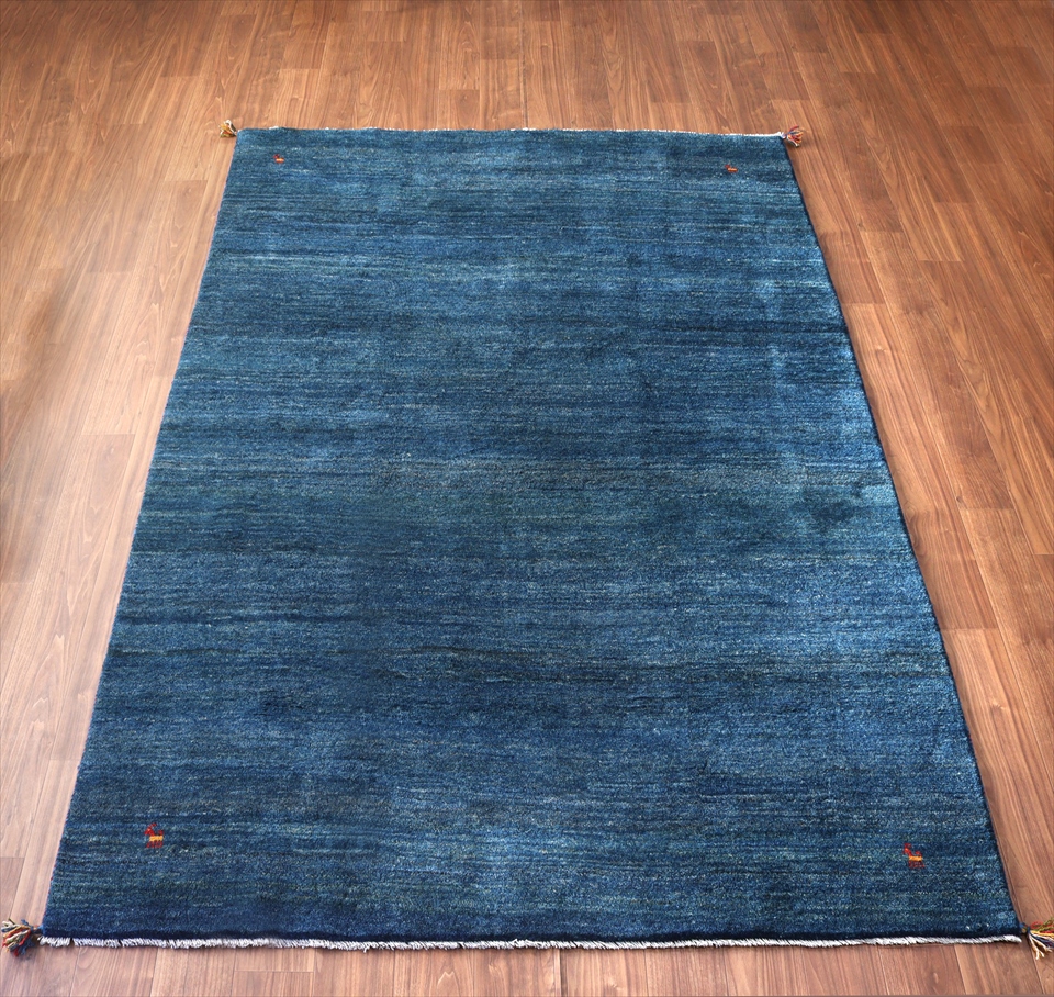 ギャッベ　スタンダードな織り298×192cm ブルーグラデーション