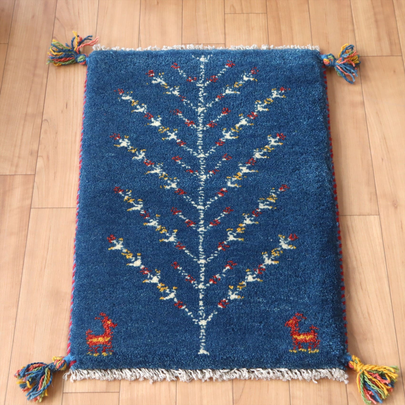 ギャッベ ミニサイズ59×39cm 生命の樹と動物