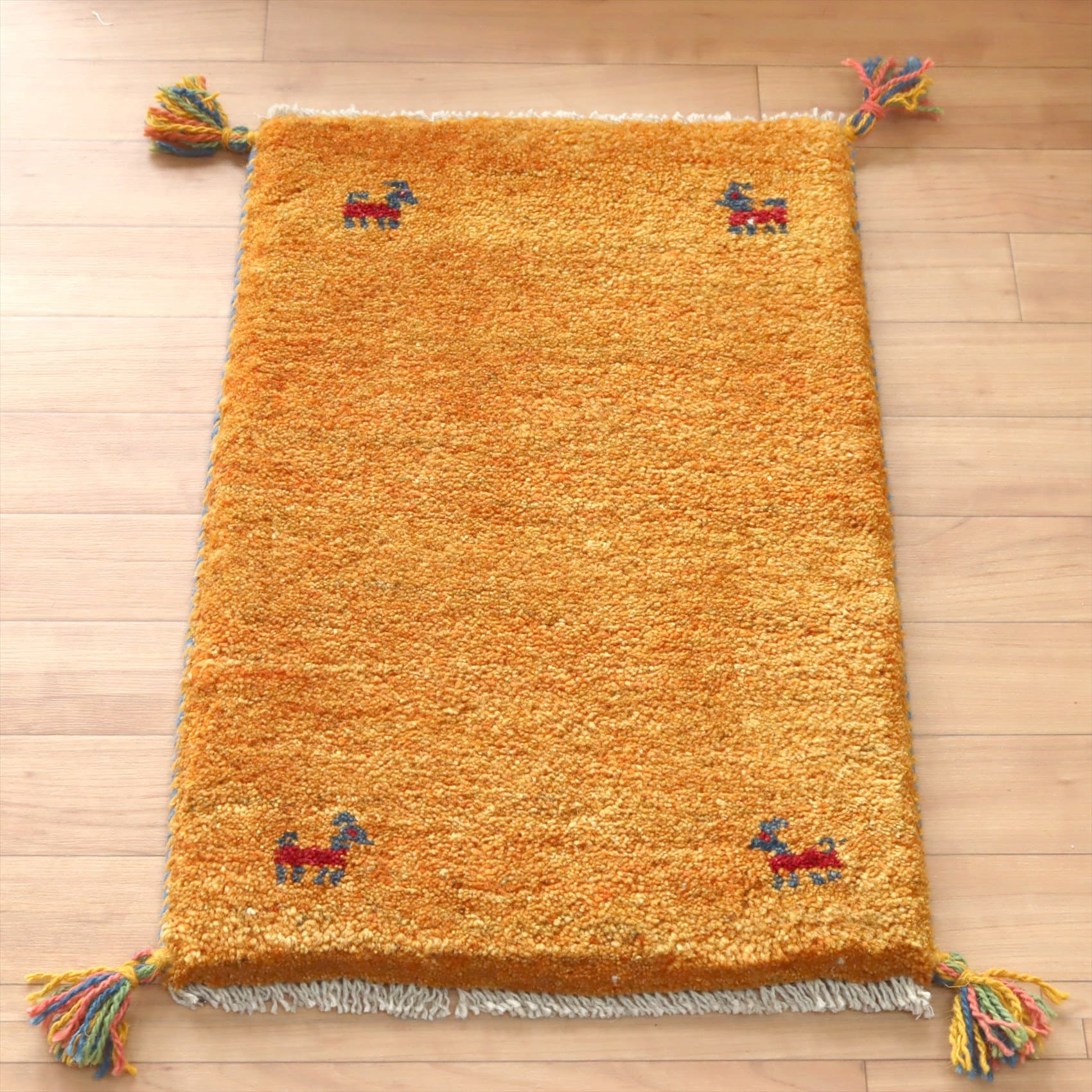 ギャッベ ミニサイズ62×40cm オレンジ