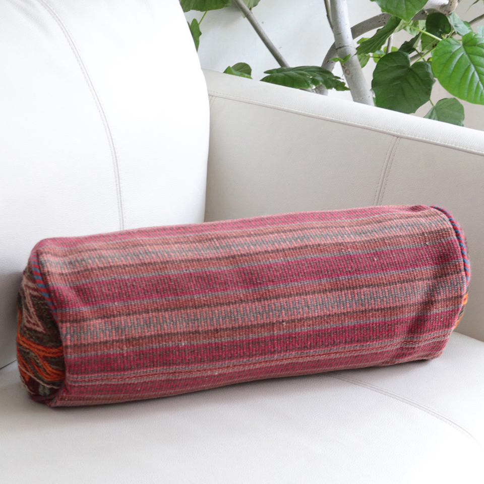 ガジャリキリムクッション45×17cm 筒型・円柱型